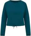 NS429 Native Spirit Ladies Oversized Cropped Sweatshirt Peacock Green colour image